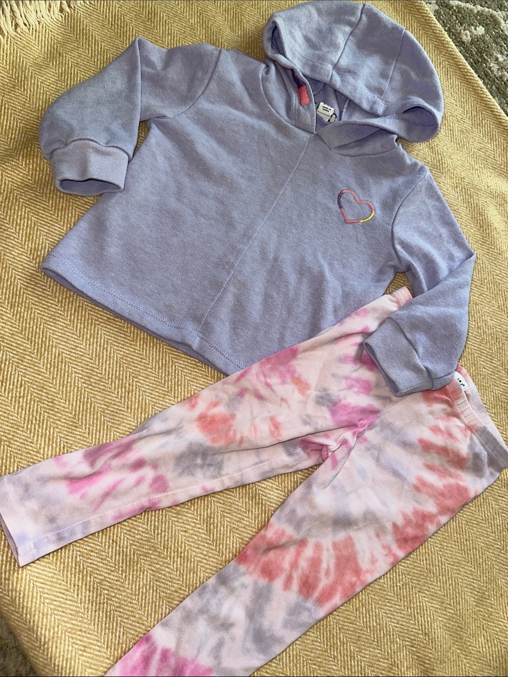 SPLENDID Lilac Hoodie & Pink Tie-Dye Leggings Set 6-12M